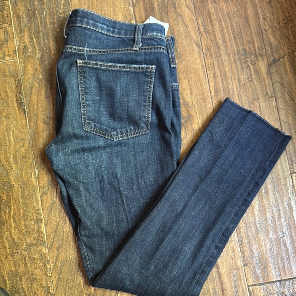Current/Elliott Blue Straight Leg Jeans